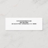 Mini Carte de visite Montage supérieur (Dos)