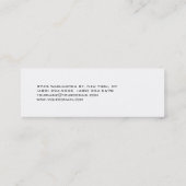 Mini Carte de visite noir blanc beige fin mou (Dos)