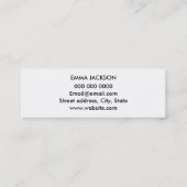 Mini Carte de visite noir et blanc audacieux (Dos)