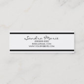 Mini Carte de visite noir et blanc de prolongements de (Dos)