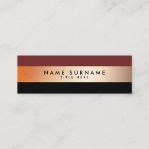 Mini Carte de visite noir moderne élégant de GoldStri