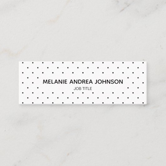 Mini Carte de visite noir pointillé (Devant)