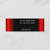 Mini Carte de visite noir rouge mince 4 (Dos)