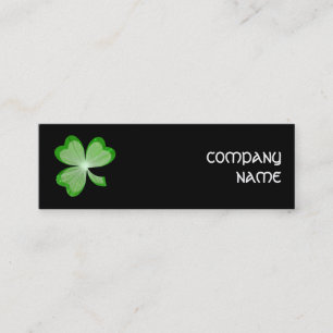 Mini carte de visite noir Shamrock