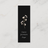 Mini Carte de visite noir simple et élégant (Devant)