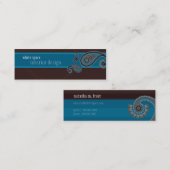 MINI CARTE DE VISITE :: paisley 1 (Devant / Derrière)