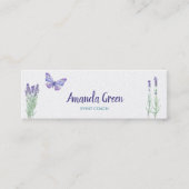 Mini Carte de visite papillon floral élégant (Devant)