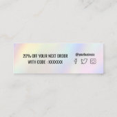 mini carte de visite pastel arrière - plan (Dos)