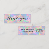 mini carte de visite pastel opal arrière - plan (Devant / Derrière)