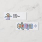 Mini Carte de visite personnalisable de singe de (Devant / Derrière)