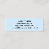 Mini Carte de visite personnalisable et chic d'artiste (Dos)