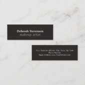 Mini Carte de visite personnalisé unique mince gris min (Devant / Derrière)