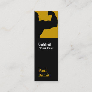 Mini Carte de visite personnel de verticale de brun