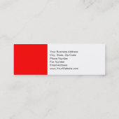 Mini Carte de visite photo blanc gris rouge maigre (Dos)