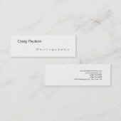 Mini Carte de visite photo blanc tendance (Devant / Derrière)