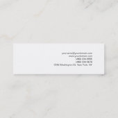 Mini Carte de visite photo blanc tendance (Dos)