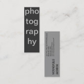 Mini Carte de visite photo gris maigre (Devant / Derrière)