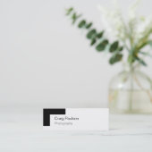 Mini Carte de visite photo noir blanc simple (Debout devant)