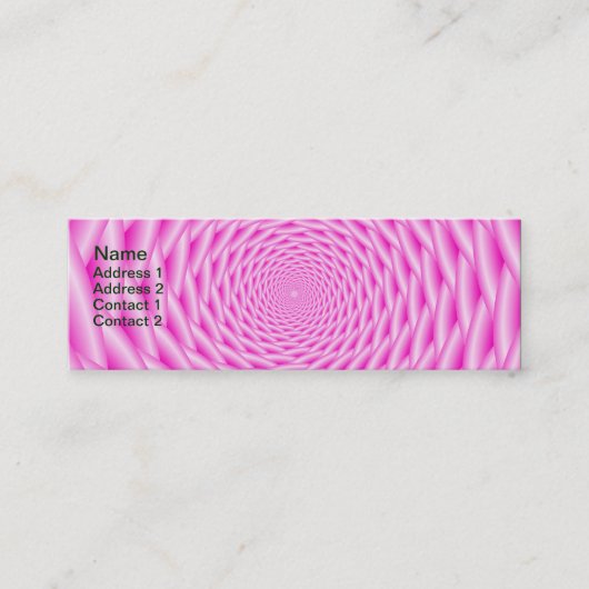 Mini Carte de visite Pink Spiral (Devant)