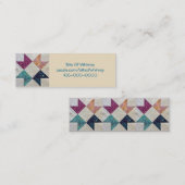 Mini Carte de visite piqué de batik (Devant / Derrière)