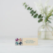 Mini Carte de visite piqué de batik (Debout devant)