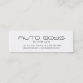 Mini Carte de visite - pneu (Devant)