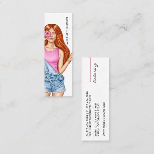 Mini Carte de visite pour entreprise de restauration (Devant / Derrière)