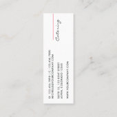 Mini Carte de visite pour entreprise de restauration (Dos)