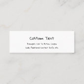 Mini Carte de visite pour le hérisson ou la délivrance (Dos)