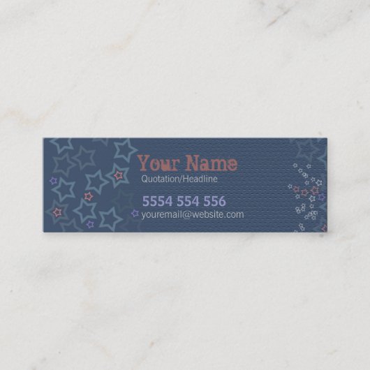 Mini Carte de visite pour les étoiles de pays (Devant)