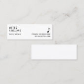 Mini carte de visite pour un professeur de musique (Devant / Derrière)