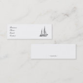 Mini Carte de visite pour voilier (Devant / Derrière)