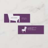 Mini Carte de visite pourpre de chaise (Devant / Derrière)