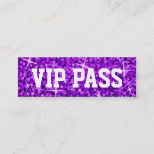Mini Carte de visite pourpre de "PASSAGE de VIP" de