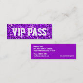 Mini Carte de visite pourpre de "PASSAGE de VIP" de (Devant / Derrière)
