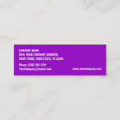 Mini Carte de visite pourpre de "PASSAGE de VIP" de (Dos)