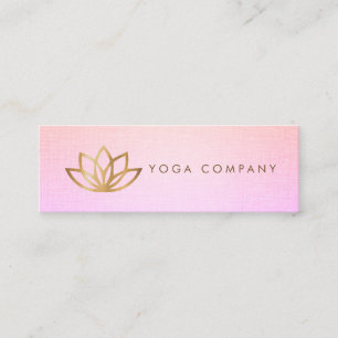 Mini Carte de visite pourpre de rose de yoga de Lotus