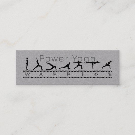 Mini Carte de visite Power Yoga (Devant)