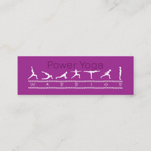 Mini Carte de visite Power Yoga (Devant)