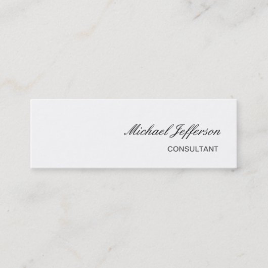 Mini Carte de visite professionnel blanc mince (Devant)
