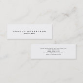 Mini Carte de visite professionnel blanc mince (Devant / Derrière)