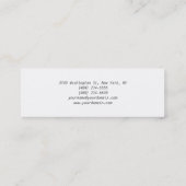 Mini Carte de visite professionnel blanc mince (Dos)