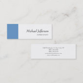 Mini Carte de visite professionnel bleu clair mince (Devant / Derrière)