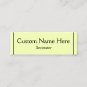 Mini Carte de visite professionnel de décorateur (Devant)