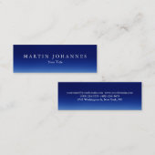 Mini Carte de visite professionnel mince bleu mince (Devant / Derrière)