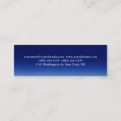 Mini Carte de visite professionnel mince bleu mince (Dos)
