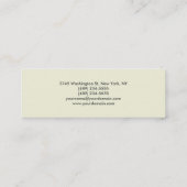 Mini Carte de visite professionnel mince en beige clair (Dos)