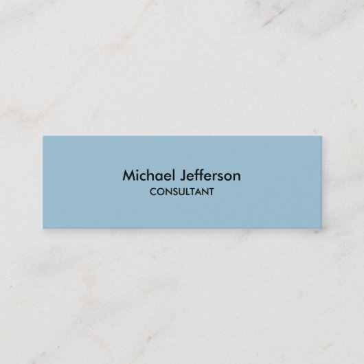 Mini Carte de visite professionnel mince en bleu clair (Devant)