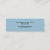 Mini Carte de visite professionnel mince en bleu clair (Dos)