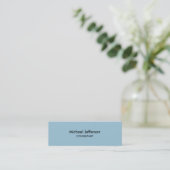 Mini Carte de visite professionnel mince en bleu clair (Debout devant)